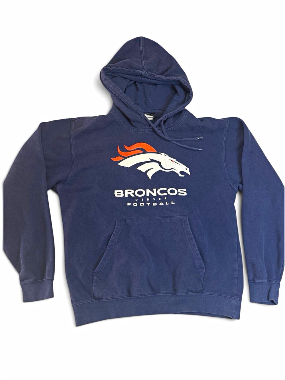 NFL Denver Broncos Football Pullover Hoodie Sweatshirt Blue Men’s S